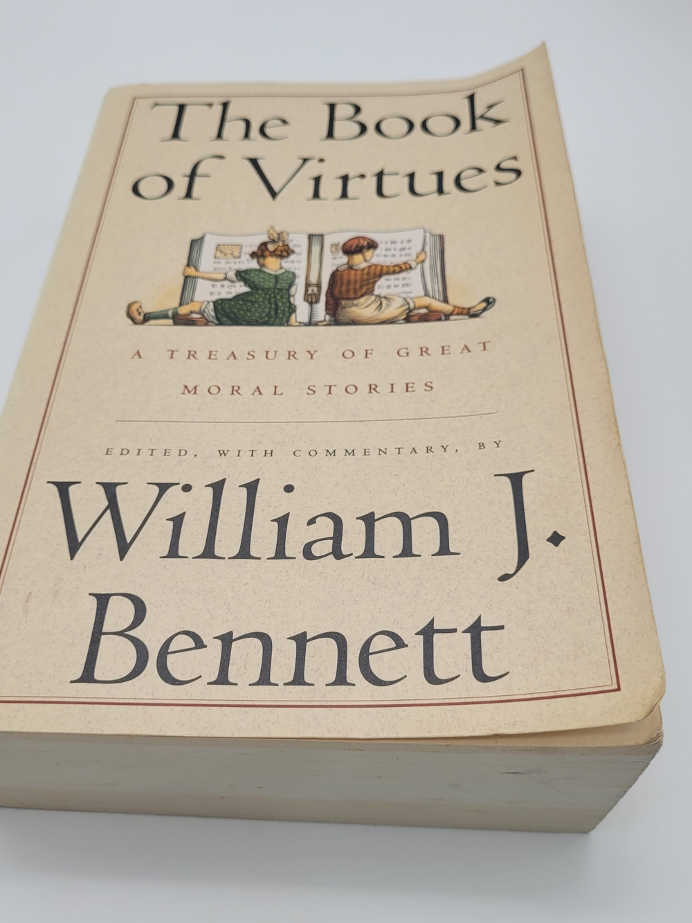 'The Book of Virtues' Beige Softback-Style Edition William J. Bennett